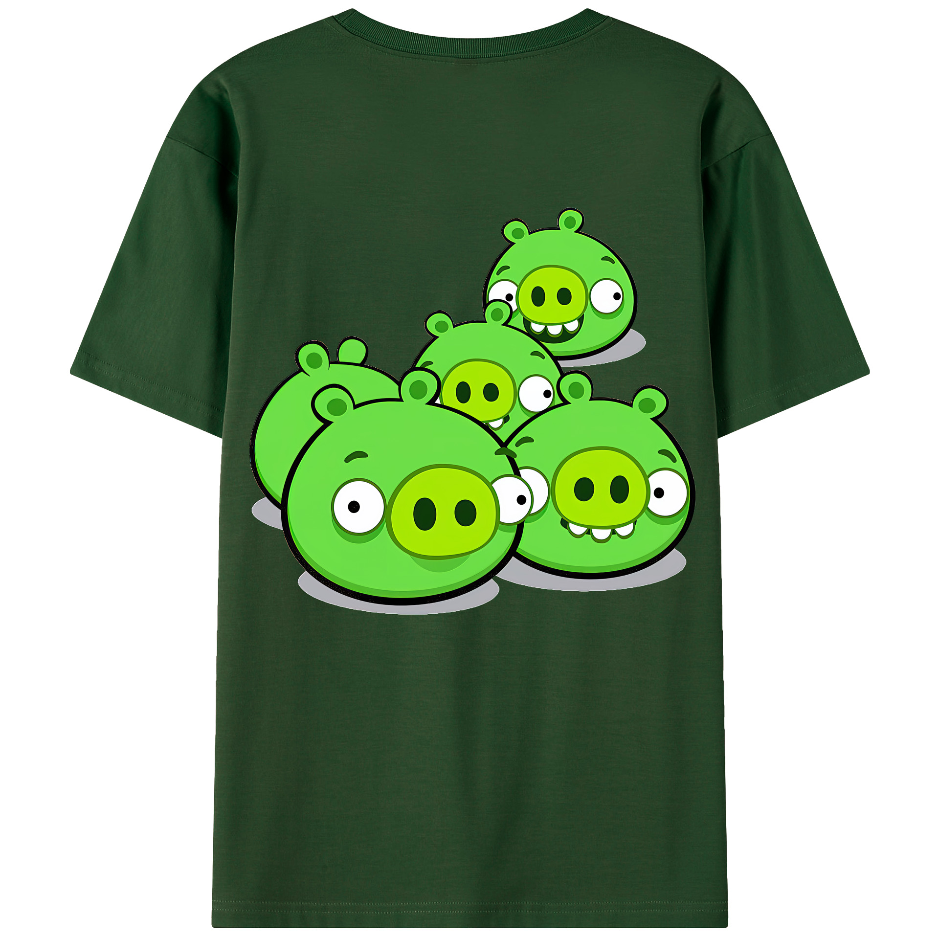 （画像用） Angry Birds アングリーバード 綿100％半袖Tシャツ（背面プリント）